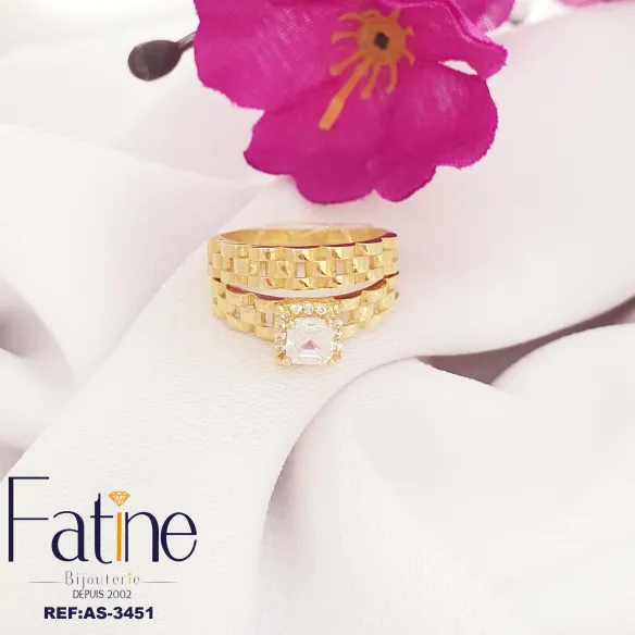 Alliances solitaires attractive en Or 18 carats | AS3451 | Mariage ...