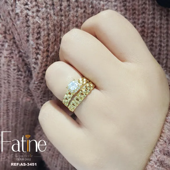 Alliances solitaires attractive en Or 18 carats | AS3451 | Mariage ...